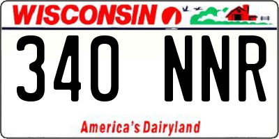 WI license plate 340NNR