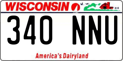 WI license plate 340NNU