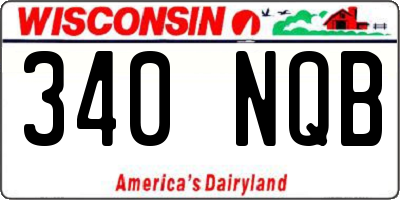 WI license plate 340NQB