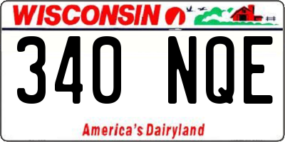 WI license plate 340NQE
