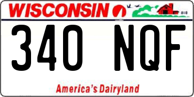 WI license plate 340NQF