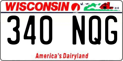 WI license plate 340NQG