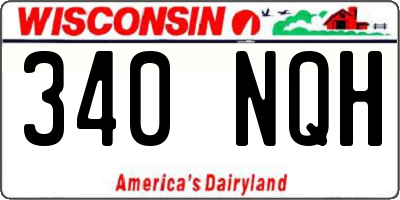 WI license plate 340NQH