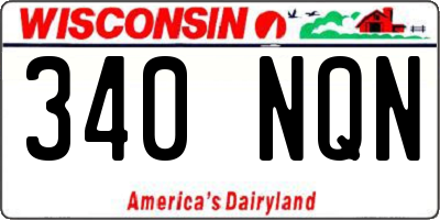 WI license plate 340NQN