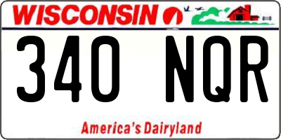 WI license plate 340NQR