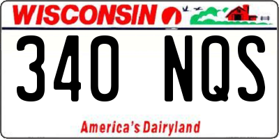 WI license plate 340NQS