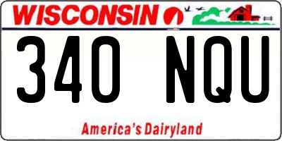 WI license plate 340NQU