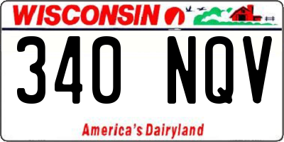 WI license plate 340NQV