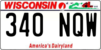 WI license plate 340NQW