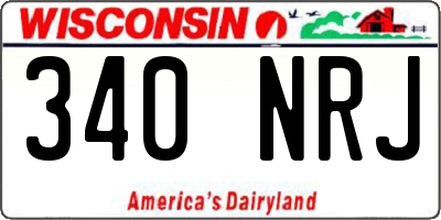 WI license plate 340NRJ
