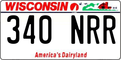 WI license plate 340NRR