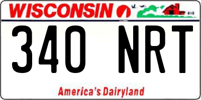 WI license plate 340NRT