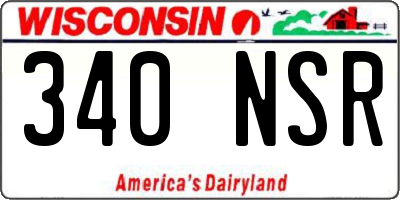 WI license plate 340NSR