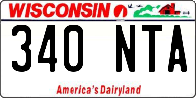 WI license plate 340NTA