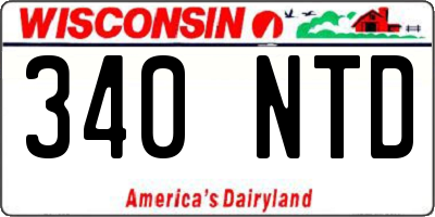 WI license plate 340NTD