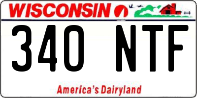 WI license plate 340NTF