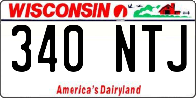 WI license plate 340NTJ