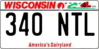 WI license plate 340NTL