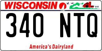 WI license plate 340NTQ