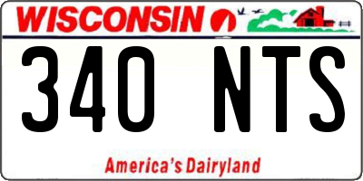 WI license plate 340NTS