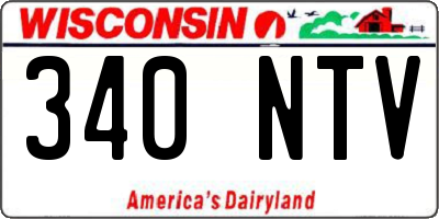 WI license plate 340NTV