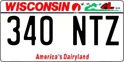 WI license plate 340NTZ