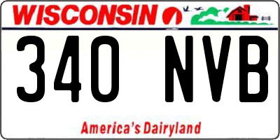 WI license plate 340NVB