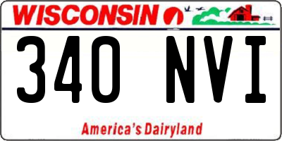 WI license plate 340NVI