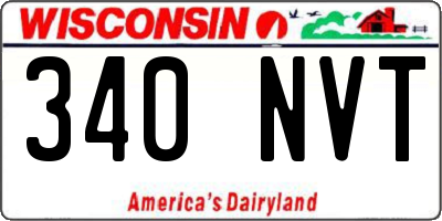 WI license plate 340NVT