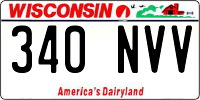 WI license plate 340NVV