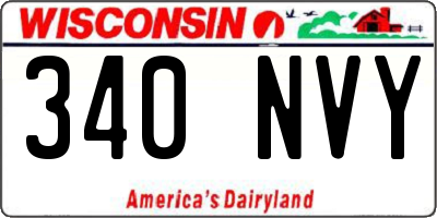 WI license plate 340NVY