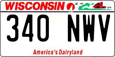 WI license plate 340NWV