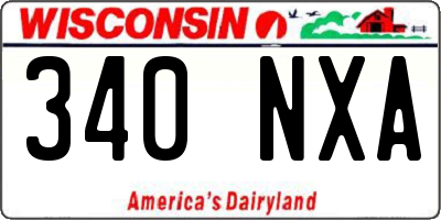 WI license plate 340NXA