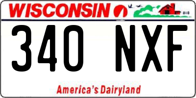 WI license plate 340NXF