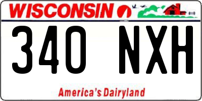WI license plate 340NXH