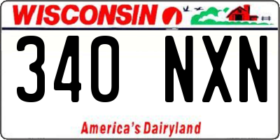 WI license plate 340NXN