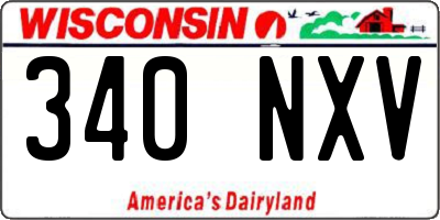 WI license plate 340NXV