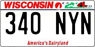 WI license plate 340NYN