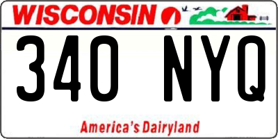 WI license plate 340NYQ