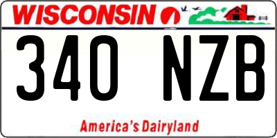 WI license plate 340NZB