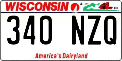 WI license plate 340NZQ