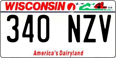 WI license plate 340NZV