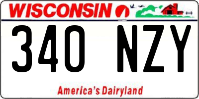 WI license plate 340NZY