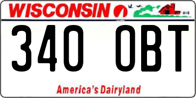 WI license plate 340OBT