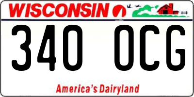 WI license plate 340OCG
