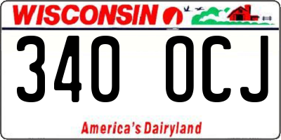 WI license plate 340OCJ