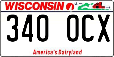 WI license plate 340OCX