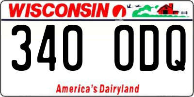 WI license plate 340ODQ