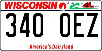 WI license plate 340OEZ