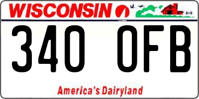 WI license plate 340OFB
